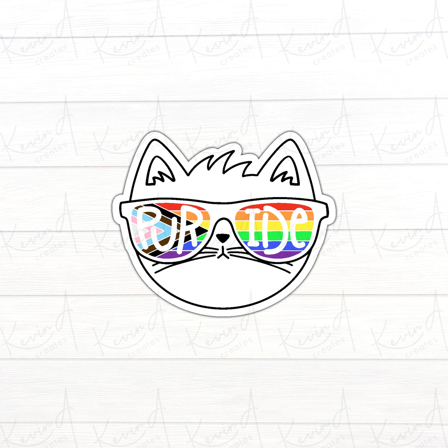 DC-023, "Pur-ide" Cool Cat Pride Die Cut Stickers